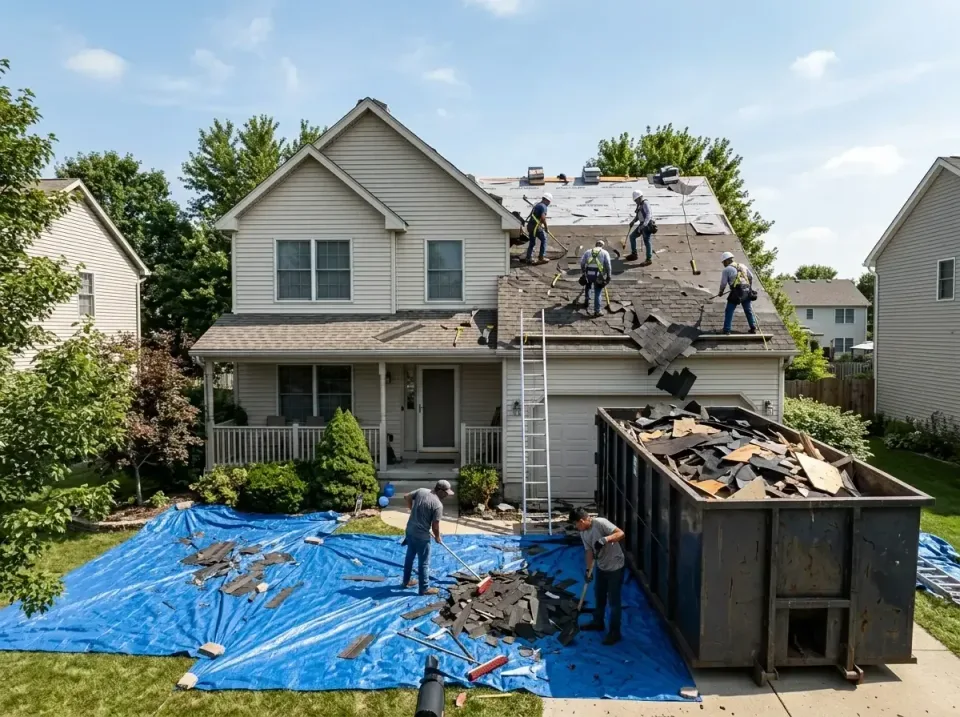 roof-replacement-debris-remova-004 — frequently asked questions, Cheapest Dumpster Rentals in Bourbonnais, IL
